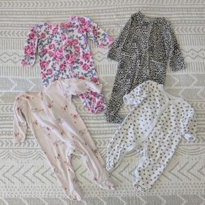 3-6 month baby girl sleeper lot